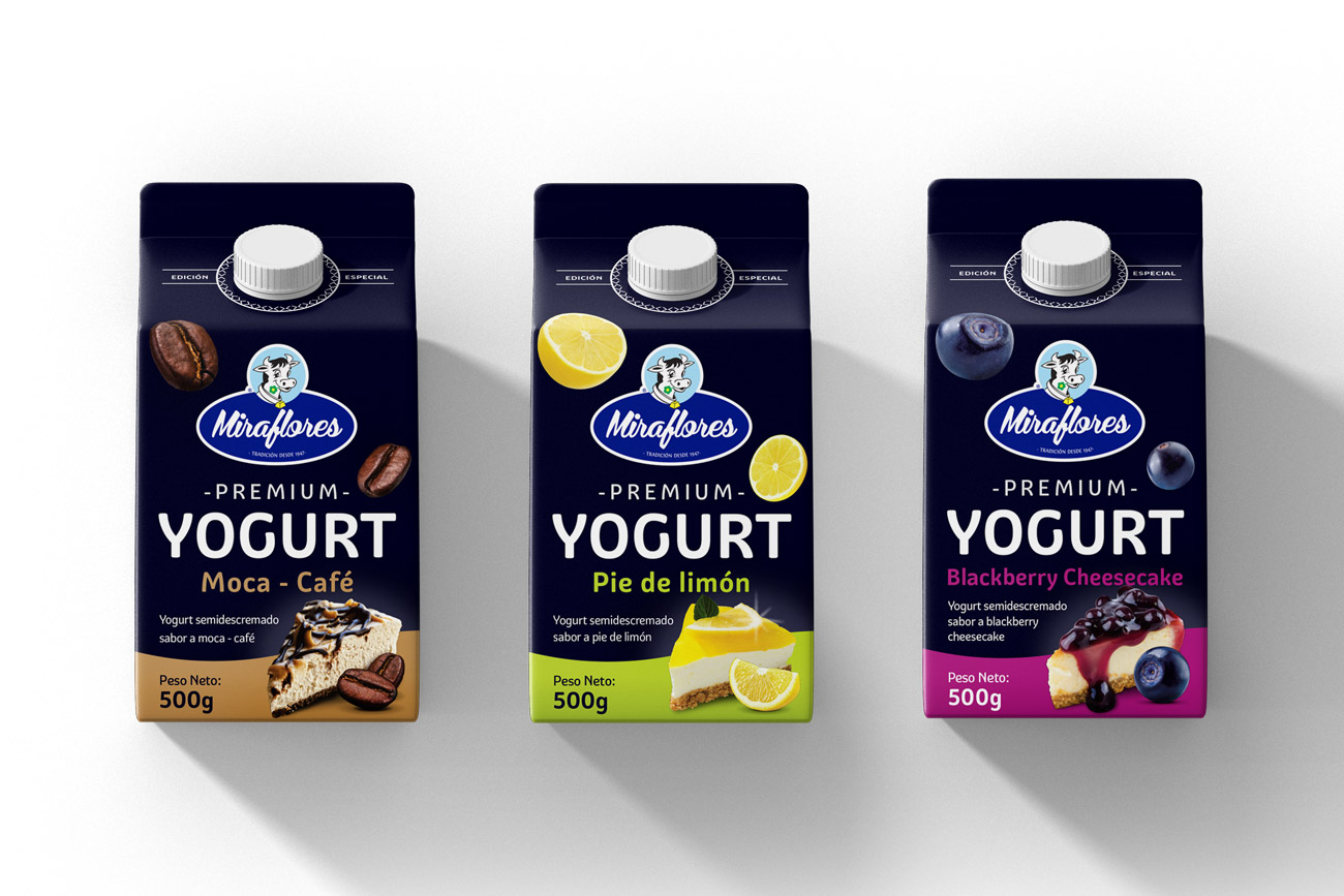 Miraflores yogurt - Gworkshop Design | Packaging and branding studio